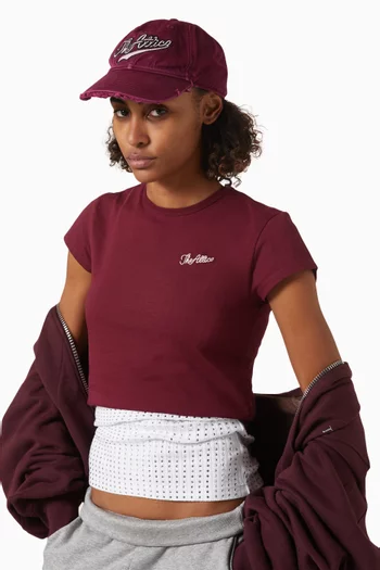 Logo-embroidered Cap in Cotton