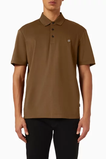 Double Monogram Polo Shirt in Mercerised Cotton