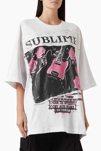 Graphic-print T-shirt in Cotton