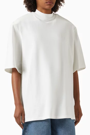 Logo Embroidered T-shirt in Cotton