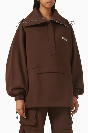 Zip Blouson Sweatshirt in Fleece