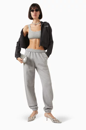 Logo Crop Sweatshirt in Cotton