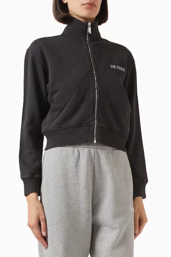 Logo Crop Sweatshirt in Cotton