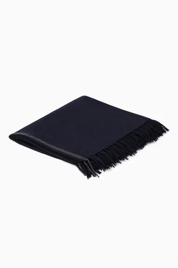 Fringed Throw in Cashmere-blend