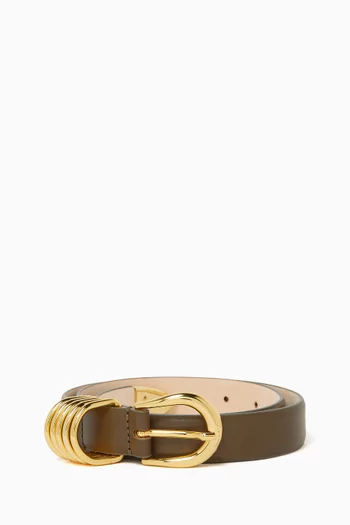 Hollyhock Belt in Calfskin