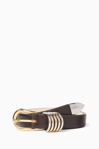Hollyhock Belt in Calfskin