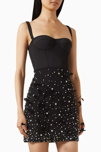 Embellished Bustier Mini Dress