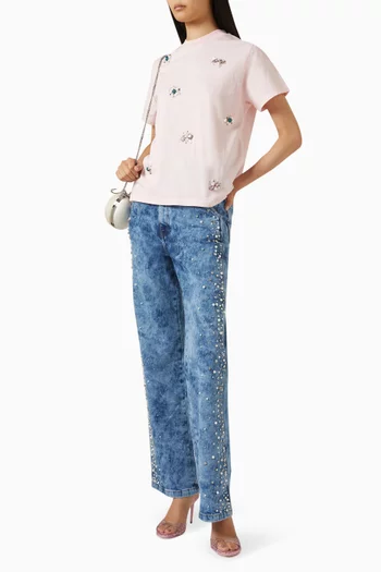 Embellished T-shirt in Jersey