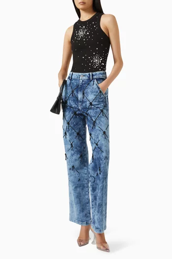 Embellished Jeans in Denim