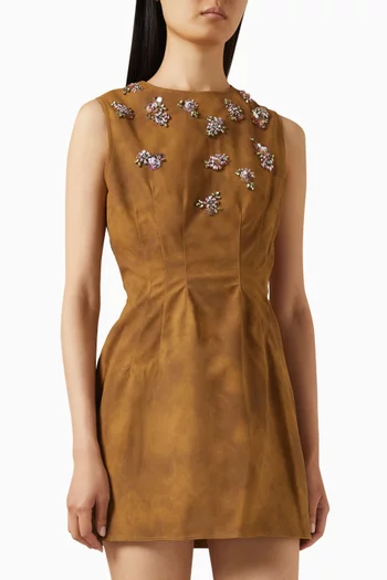 Embellished A-line Mini Dress