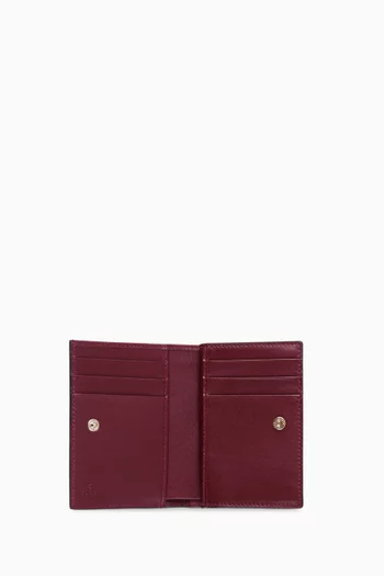 GG Emblem Small Wallet in Embossed Leather