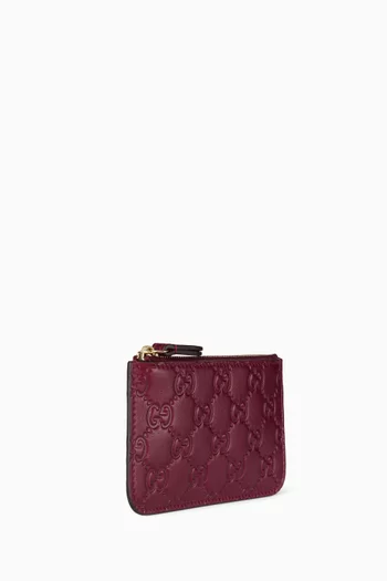 GG Emblem Key Pouch in Leather