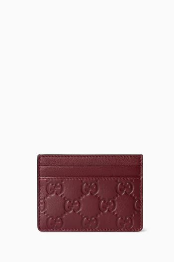 GG Emblem Card Case in Leather