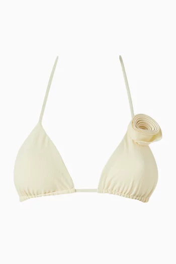 Rosette Triangle Bikini Top