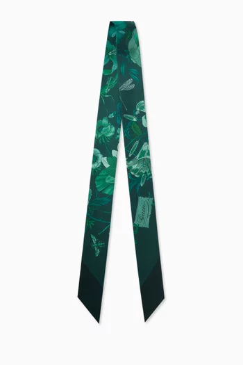 Flora printed Scarf in Silk