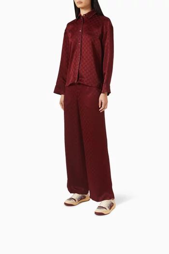 سنيكرز مرصع بالكريستال جلد وقنب بشعار حرفي GG