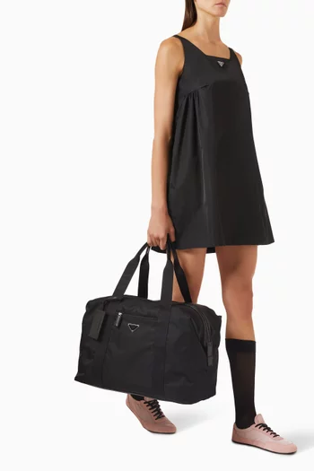 Duffle Bag in Re-Nylon & Saffiano Leather