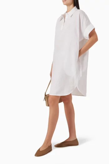Shirt Dress in Linen-cotton