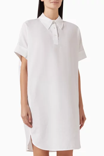 Shirt Dress in Linen-cotton