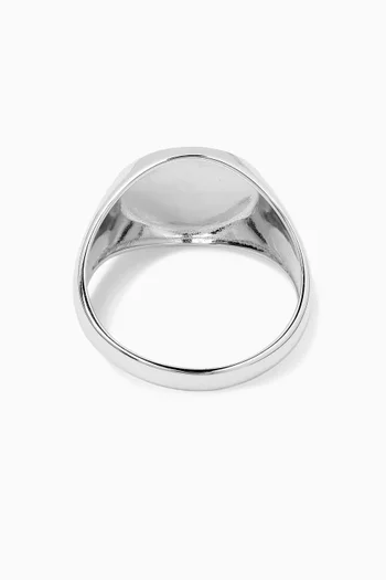 Classic Round Signet Ring in Sterling Silver
