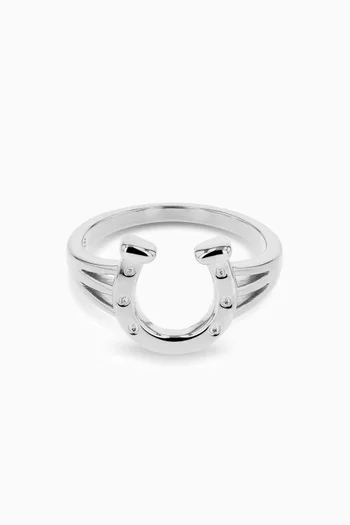 Horseshoe Ring in Sterling Silver