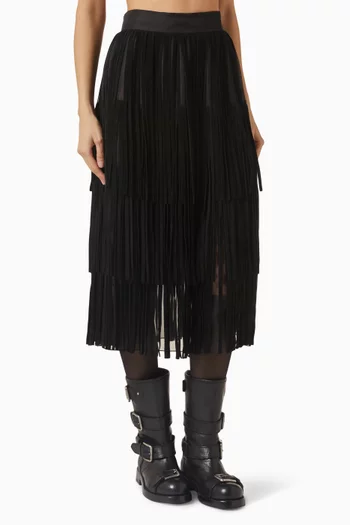 Fringe Skirt in Silk Organza