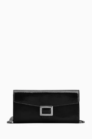 Belle Vivier Wallet on Chain in Patent Leather