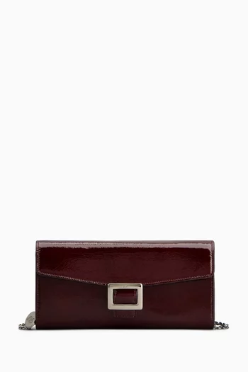 Belle Vivier Wallet on Chain in Patent Leather