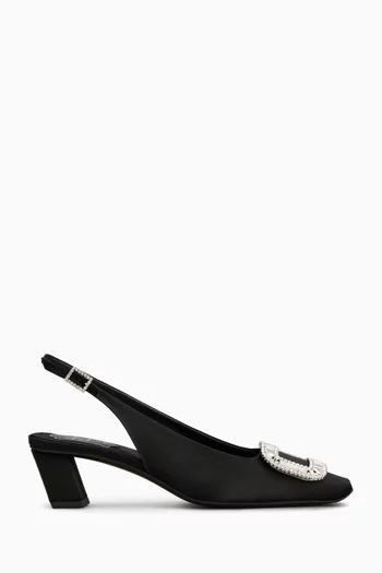 Belle Vivier 45 Slingback Pumps in Satin