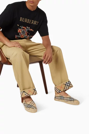 Check Mews Espadrilles in Linen