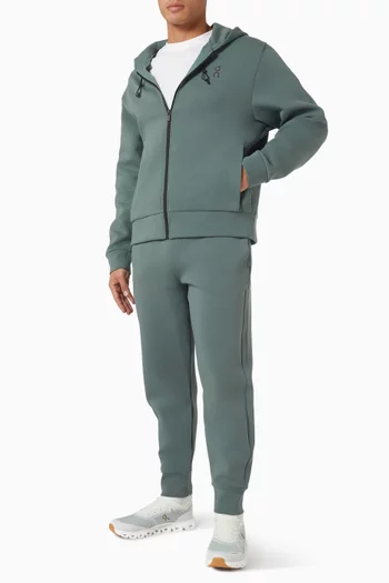 كنزة بغطاء رأس فوكاس تك بسحّاب مزيج قطن