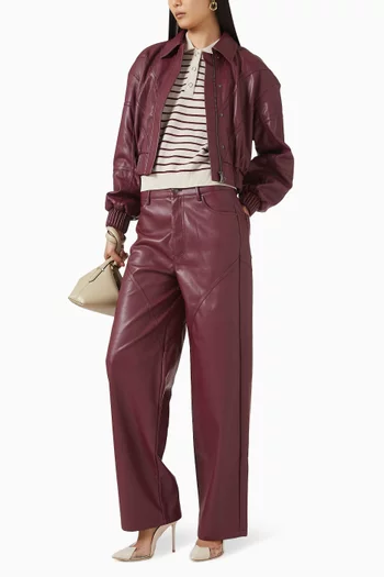Mid-rise Wide-leg Pants