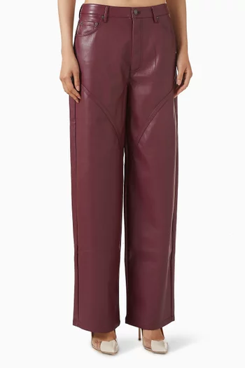 Mid-rise Wide-leg Pants