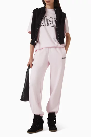 Embroidered Sweatpants in Organic Cotton