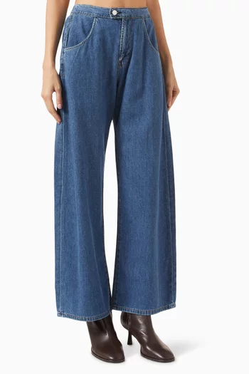 Eddie Bowed Jeans in Denim