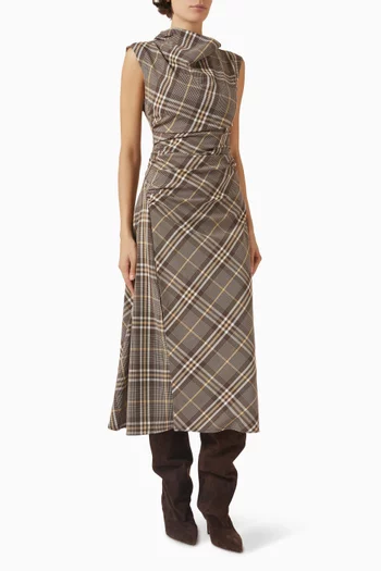 فستان بيرك متوسط الطول بدرابيه