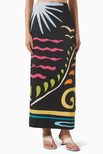 Bruna High-waist Skirt in Linen
