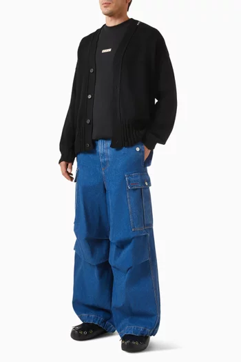 Trunkaroo Logo Cargo Pants in Denim