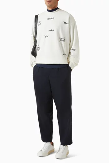 Logo Print Sweatshirt in Cotton