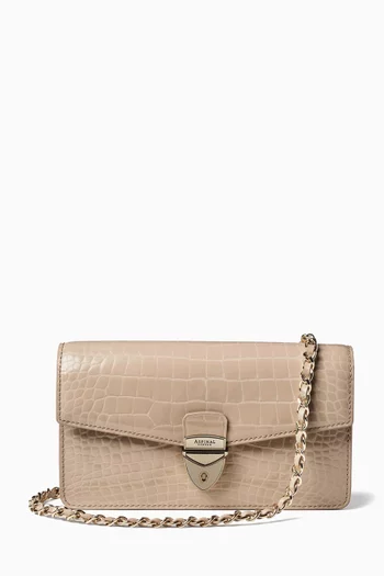 Mayfair® 2 Clutch Bag in Croc-embossed Leather