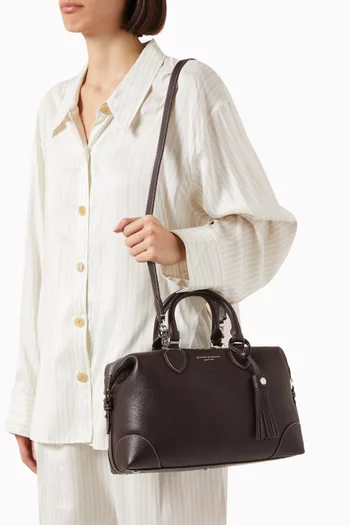 Hudson Bowling Bag in Pebbled Leather