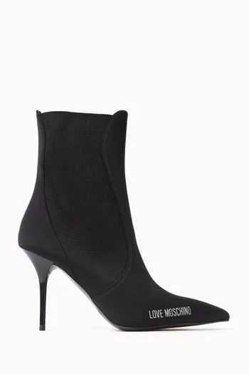 Logo Ankle Boots in Lycra