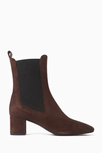 Loop Logo Ankle Boots in Suede