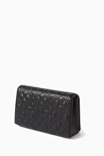 Small Crossbody Bag in Quilted Faux Leather