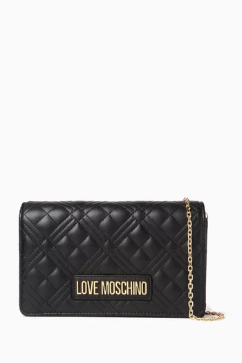 Small Crossbody Bag in Quilted Faux Leather
