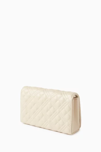 Small Crossbody Bag in Quilted Faux Leather