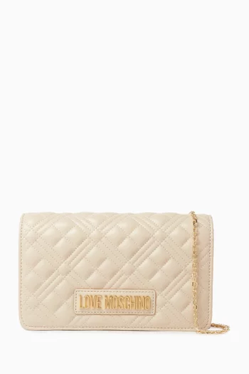 Small Crossbody Bag in Quilted Faux Leather