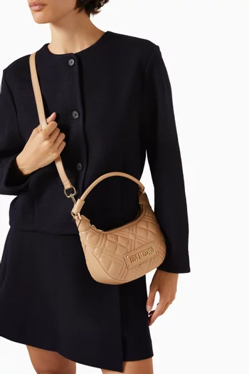 Small Shoulder Bag in Quilted Faux Leather