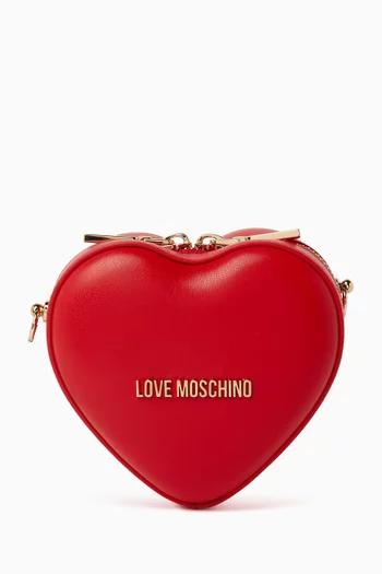 Smart Daily Heart Crossbody Bag in Faux Leather