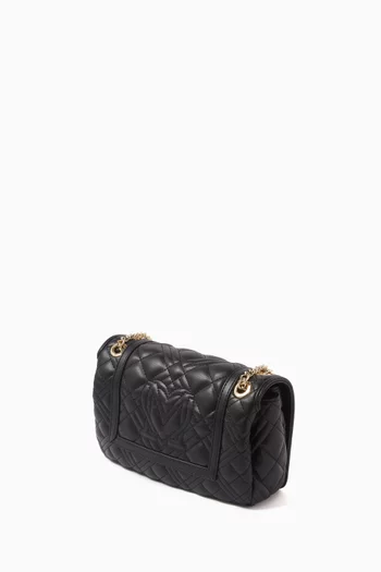 Medium Shoulder Bag in Quilted Faux Leather